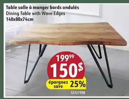 Sushi Shop Dining Table with Wave Edges offer