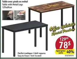 Sushi Shop Table with Metal Legs, Anti-rayures, Anti-Scratch offer