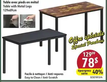 Sushi Shop Table with Metal Legs, Anti-rayures, Anti-Scratch offer