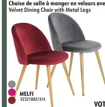 Sushi Shop Velvet Dining Chair with Metal Legs offer