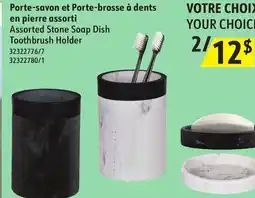Sushi Shop Assorted Stone Soap Dish Toothbrush Holder offer