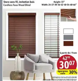 Sushi Shop Cordless Faux Wood Blind offer