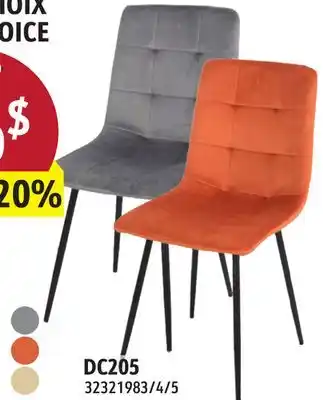 Sushi Shop DC205 VELVET DINING CHAIR WITH METAL LEGS offer