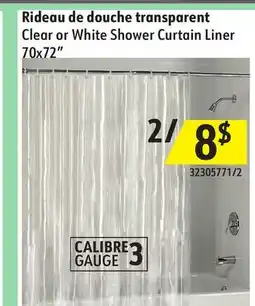 Sushi Shop Clear or White Shower Curtain Liner offer