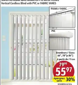 Sushi Shop Vertical Cordless Blind with PVC or FABRIC VANES offer
