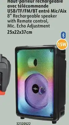 Sushi Shop 8 Rechargeable speaker with Remote control, Mic. Echo Adjustment offer