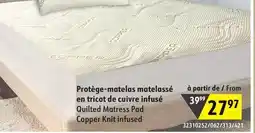 Sushi Shop Quilted Matress Pad Copper Knit infused offer