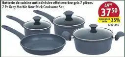 Sushi Shop 7 Pc Grey Marble Non-Stick Cookware Set offer