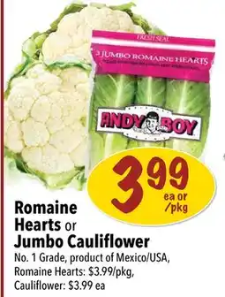 Farm Boy Romaine Hearts or Jumbo Cauliflower offer