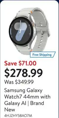 Walmart Samsung Galaxy Watch7 44mm with Galaxy AI | Brand New offer