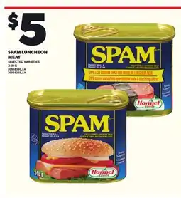 Loblaws SPAM LUNCHEON MEAT, 340 G offer