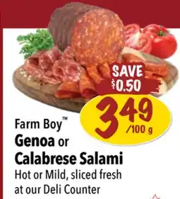 Farm Boy Farm Boy Genoa or Calabrese Salami offer