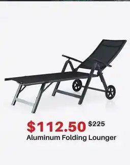Dot Furniture Aluminum Folding Lounger offer