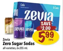 Farm Boy Zevia Zero Sugar Sodas offer
