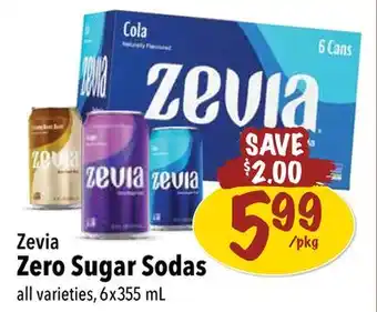 Farm Boy Zevia Zero Sugar Sodas offer