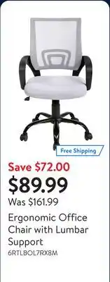 Walmart Ergonomic Office Chair with Lumbar Support offer