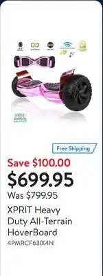 Walmart XPRIT Heavy Duty All-Terrain HoverBoard offer