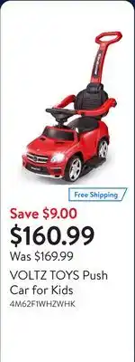 Walmart VOLTZ TOYS Push Car for Kids offer