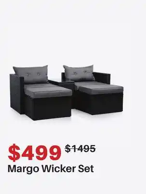 Dot Furniture Margo Wicker Set offer