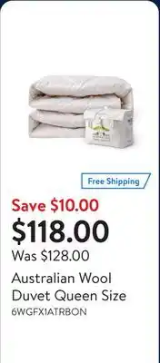 Walmart Australian Wool Duvet Queen Size offer