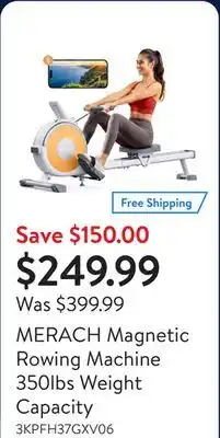 Walmart MERACH Magnetic Rowing Machine 350lbs Weight Capacity offer
