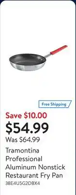 Walmart Tramontina Professional Aluminum Nonstick Restaurant Fry Pan offer