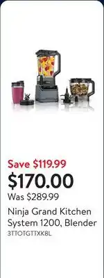 Walmart Ninja Grand Kitchen System 1200, Blender offer