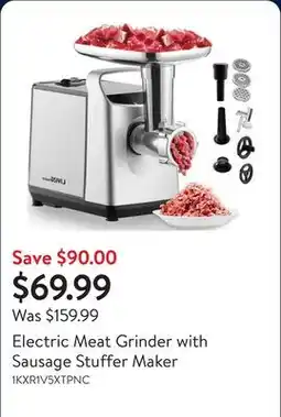 Walmart Electric Meat Grinder with Sausage Stuffer Maker offer