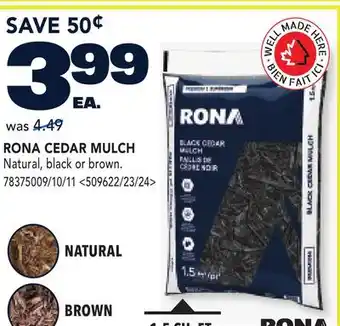 RONA RONA CEDAR MULCH offer