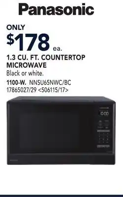 RONA Panasonic 1.3 CU. FT. COUNTERTOP MICROWAVE offer