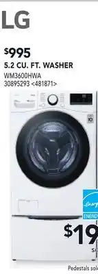 RONA LG 5.2 CU. FT. WASHER offer