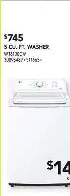 RONA 5 CU. FT. WASHER offer