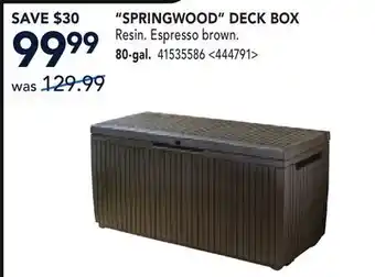 RONA SPRINGWOOD DECK BOX offer