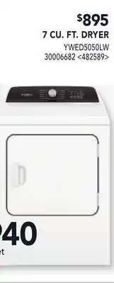 RONA 7 CU. FT. DRYER offer
