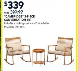 RONA CAMBRIDGE 3-PIECE CONVERSATION SET offer