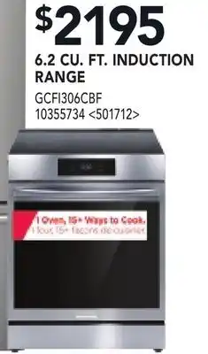 RONA FRIGIDAIRE GALLERY 6.2 CU. FT. INDUCTION RANGE offer
