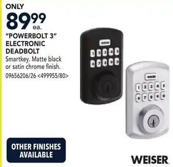 RONA POWERBOLT 3 ELECTRONIC DEADBOLT offer