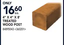 RONA 4 X 4 X 8' TREATED WOOD POST offer