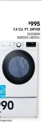 RONA 7.4 CU. FT. DRYER offer