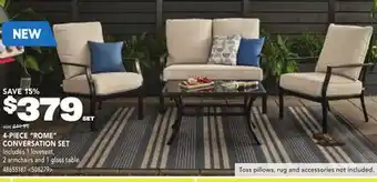 RONA 4-PIECE ROME CONVERSATION SET offer