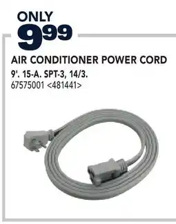 RONA AIR CONDITIONER POWER POWER CORD CORD 9'. 15-A. SPT-3, 14/3 offer
