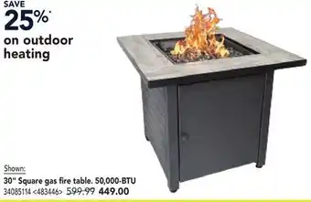 RONA 30 Square gas fire table. 50,000-BTU offer