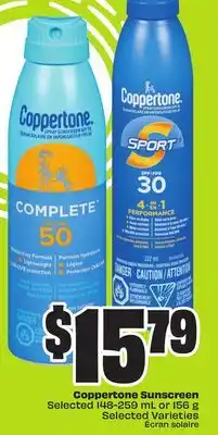 Chalo FreshCo Coppertone Sunscreen Selected 148-259 mL or 156 g Selected Varieties offer