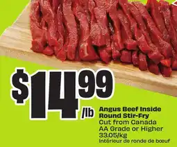 Chalo FreshCo Angus Beef Inside Round Stir-Fry Cut from Canada AA Grade or Higher 33.05/kg Canada Grade offer