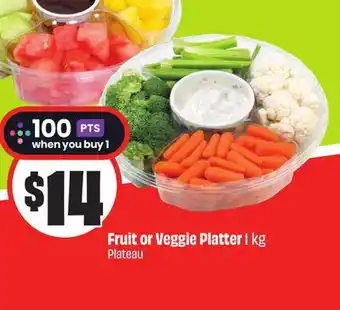 Chalo FreshCo Fruit or Veggie Platter 1 kg offer