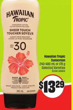 Chalo FreshCo Hawaiian Tropic Sunscreen 240-480 mL or 170 g Selected Varieties offer