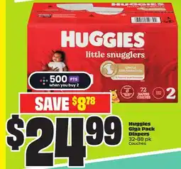 Chalo FreshCo Huggies Giga Pack Diapers 32-88 pk offer