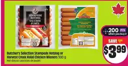 Chalo FreshCo Butcher's Selection Stampede Hotdog or Harvest Creek Halal Chicken Wieners 900 g offer