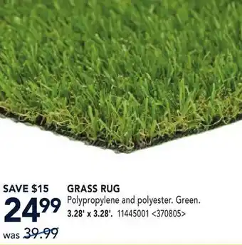 RONA GRASS RUG 3.28' x 3.28' offer