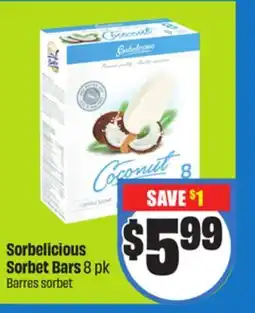 Chalo FreshCo Sorbelicious Sorbet Bars 8 pk offer